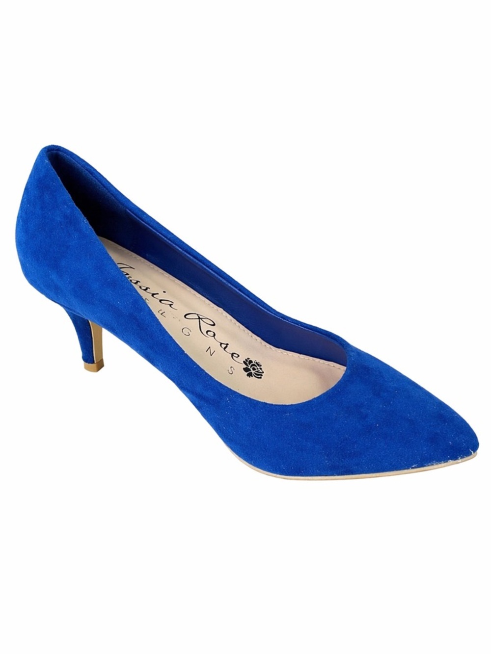 Olivia Rose Designs Blue Suede Pumps Women’s 9M Pointed Toe 2.5” Heel - Picture 3 of 6